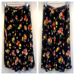 VTG 90s Episode 100% Silk Floral Maxi Skirt